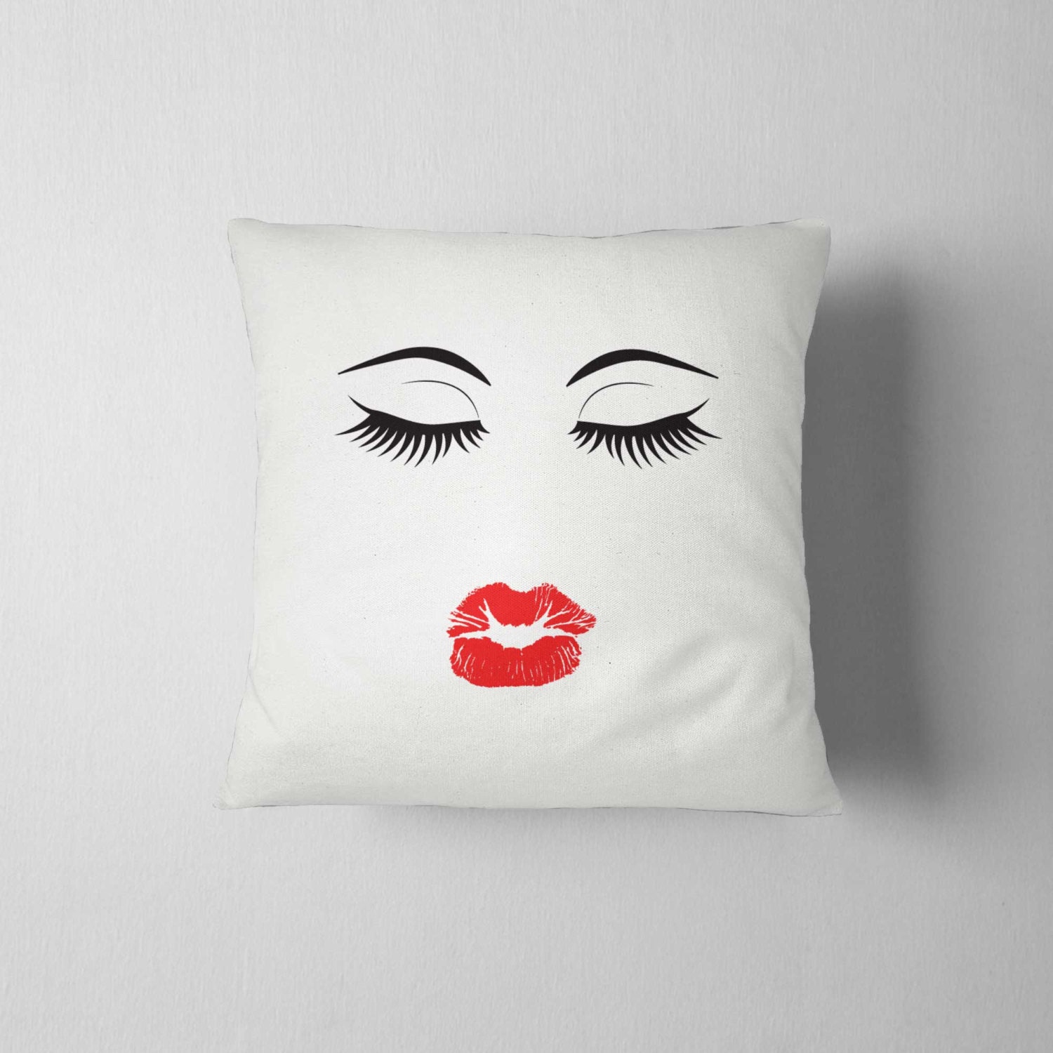Make Up Pillow Eyes and Lips Throw Pillow Pillow Covers Etsy