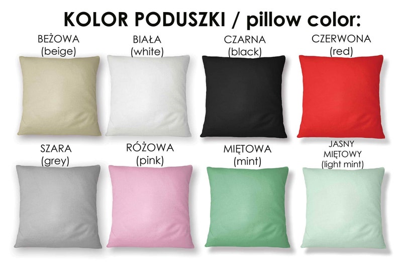 Pillows for couple, 2 Decorative cushions, Wedding Shower Gift, Kocham Cie Pillow, Love Pillow image 4