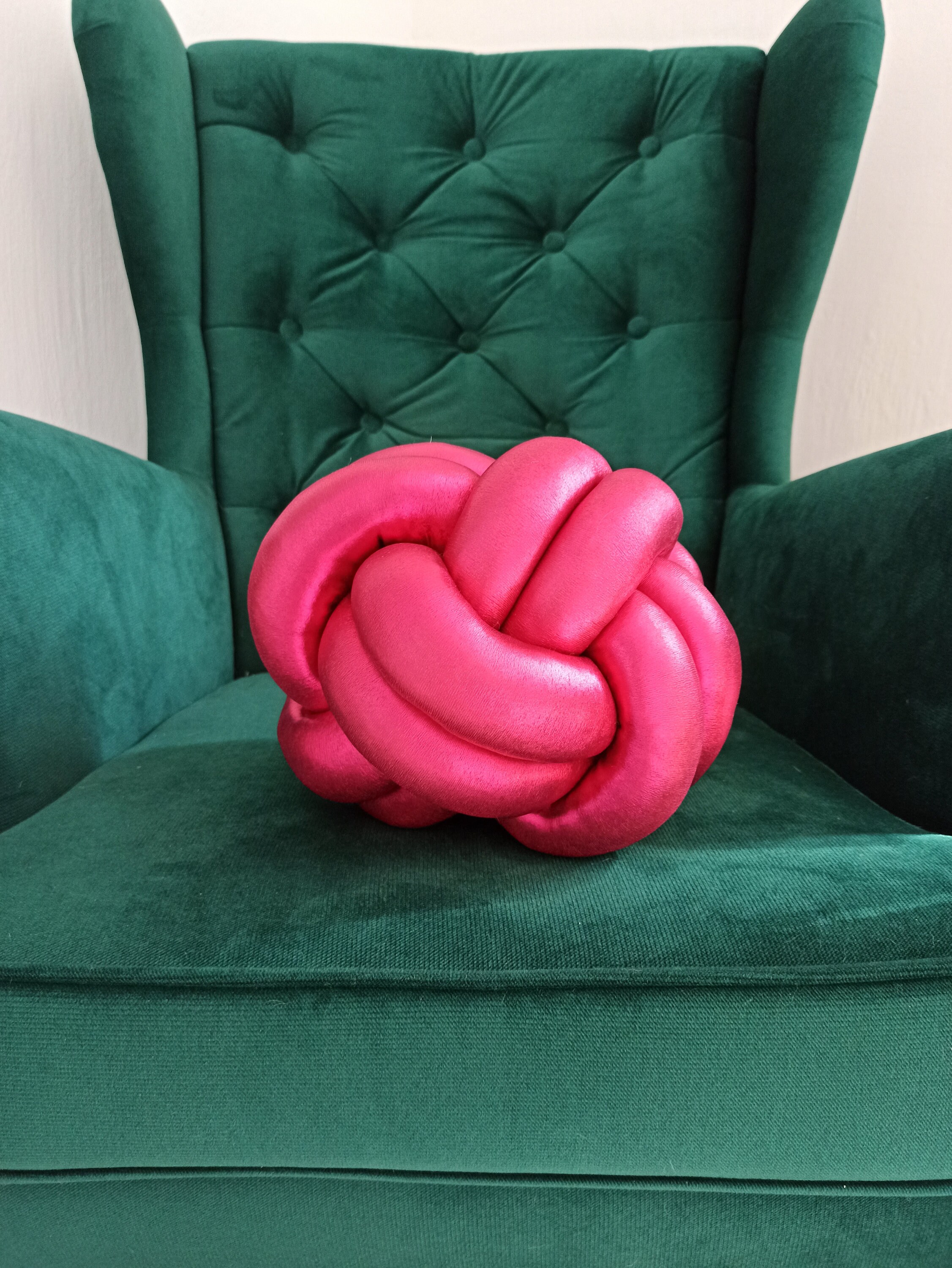 Knot Pillow Pink Knot Pillow Knot Cushion Knot Cushion Etsy