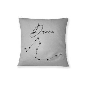 Draco, Konstellation, Sonnensystem, Sternenkissen, Sternbild, Astronomie Geschenk, Konstellationsdruck, Konstellationskissen, Sternzeichenkissen