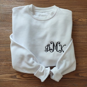 Monogrammed Crewneck Sweatshirt, Personalized Sweatshirt, Personalized Sweater, Embroidered Personalized Monogram Sweatshirt