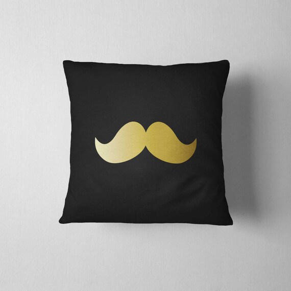 Mustache Pillow Mustache Pillowcase Pillow Cases Living Etsy