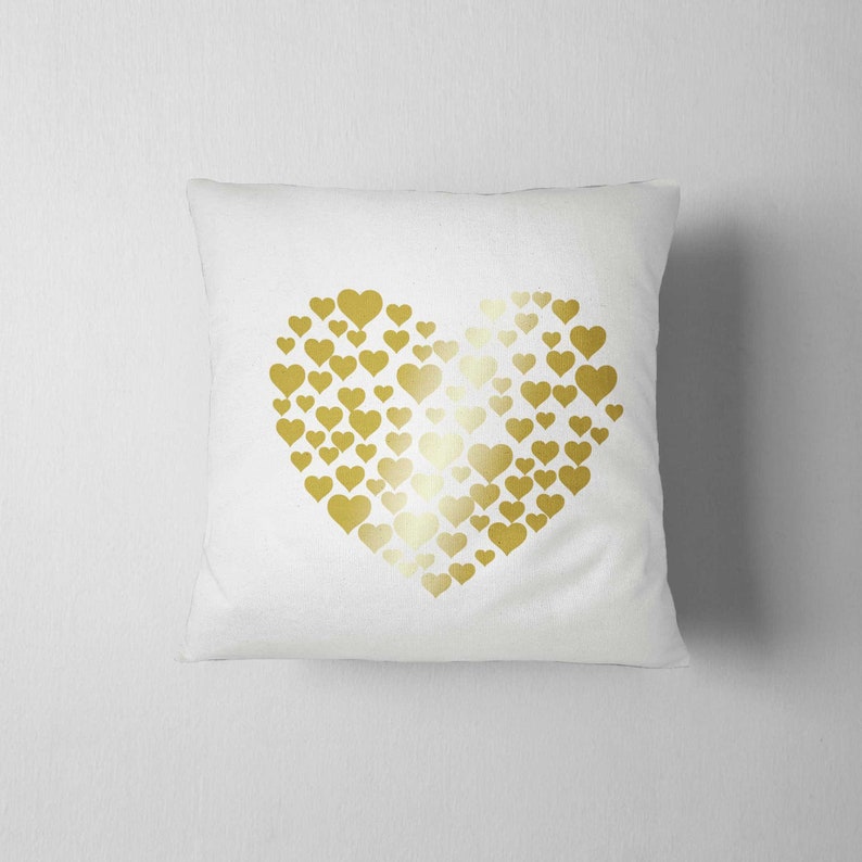 Little Hearts Pillow, Throw Pillow, Pillow Covers, Farmhouse Decor, Reading Pillow, Lake House Decor, Office Decor, Apartment Decor image 2