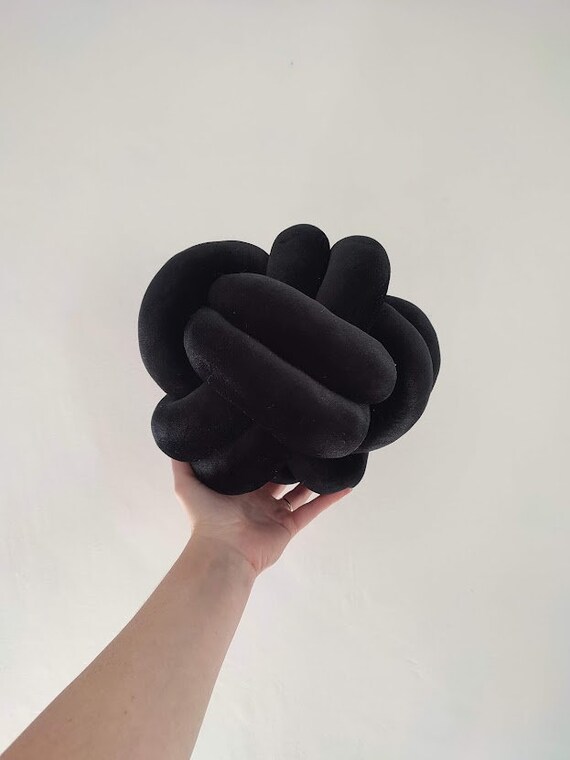Knot Pillow Knot Velur Black Pillow Modern Knot Pillows Knot Cushion Decorative Cushion Knot Floor Cushions Scandinavian Pillow Etsy UK