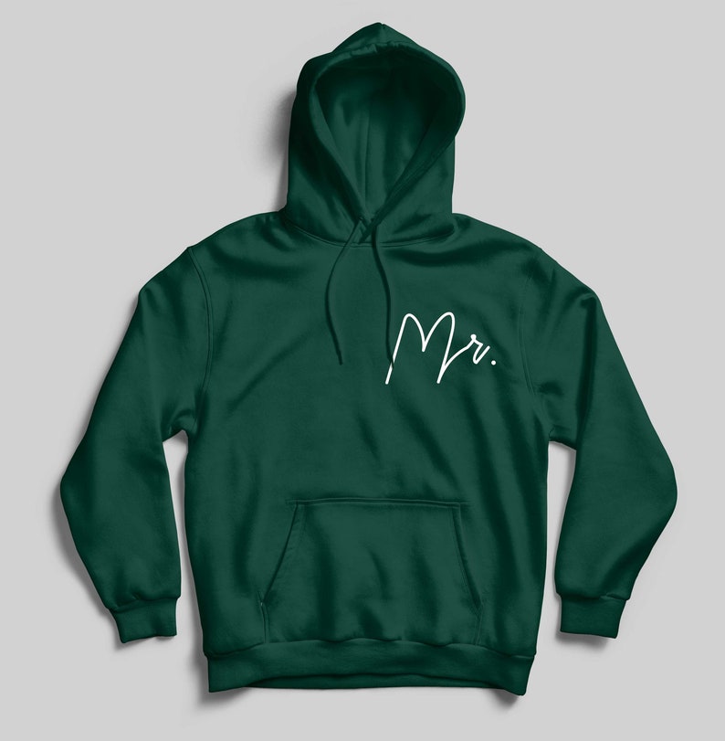 Sudadera Mr Mrs, sudadera con capucha para parejas, pareja a juego, sudadera para parejas, sudadera de luna de miel a juego, regalo del 1er aniversario para esposa imagen 10