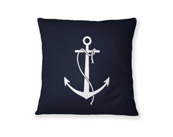 Anchor Throw Pillow, Throw Pillow, Pillow Covers, Farmhouse Decor, Reading Pillow, Lake House Decor, Office Decor, Apartment Decor