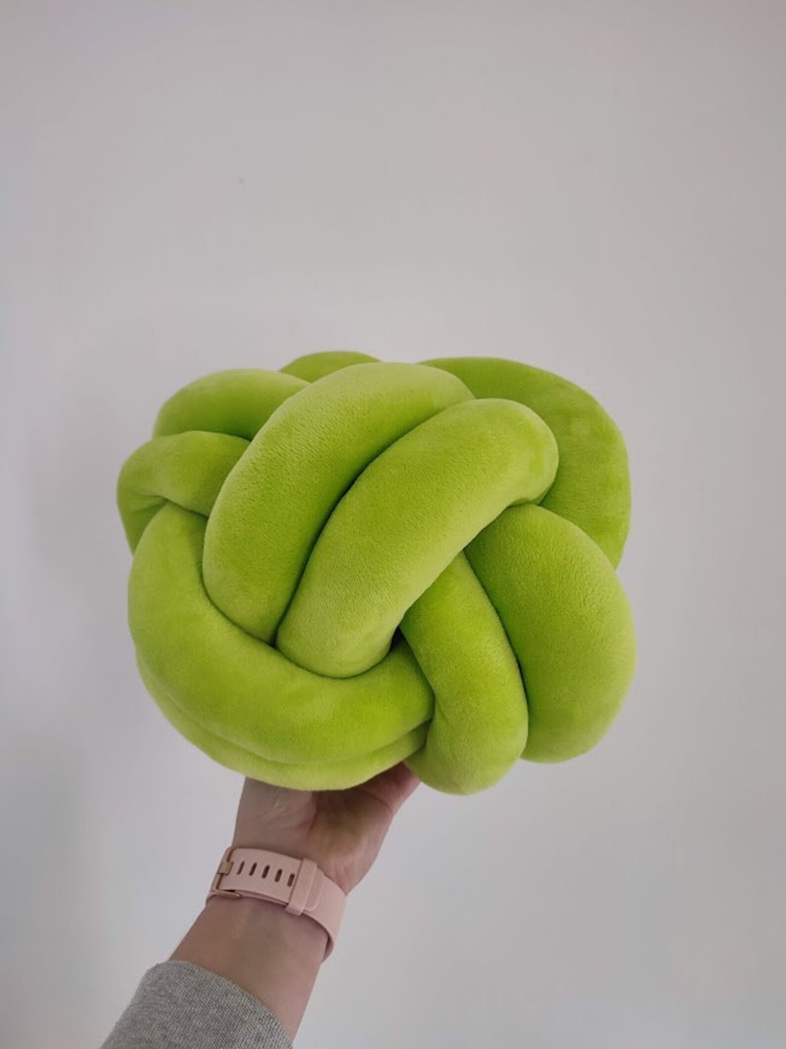 Knot Pillow Lime Green Pillow Modern Knot Pillow Lime Green Etsy
