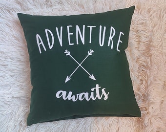 Adventure Awaits, Travel Gift, Adventure Time, Kids room Decor, Adventure Awaits, Adventure Theme, Decorative Throw Pillow, Splash Mountain