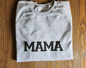 Sudadera de mamá con letras de hojaldre, sudadera de mamá, camisa de mamá, regalo de nueva mamá, regalo para la madre, regalos del Día de las Madres, traje de nueva mamá