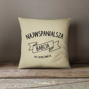 Najwspanialsza Babci, Pillow, Cushion, Sofa Pillow image 3