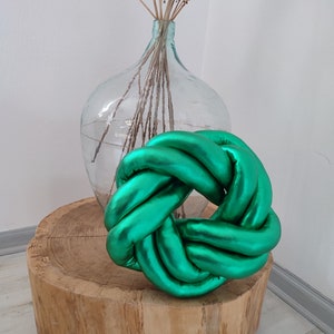 Knot Pillow, Knot Green Pillow, Modern Knot Pillows , Knot Cushion, Decorative Cushion, Knot Floor Cushions, Scandinavian Pillow, Green Knot image 10