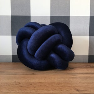 Knot Pillow, Navy Blue Knot Pillow, Knot Cushion, Knot Cushion, Large Floor Cushion, Large Knot Pillow, Large Floor Pillow, Ball Pillow image 3