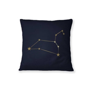 Signe du zodiaque Lion, cadeau du zodiaque, coussin étoile du zodiaque, coussin, constellation d'étoiles, coussin horoscope, coussin du zodiaque, coussin du zodiaque
