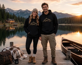 Berg-Hoodie, Hoodie für Naturliebhaber, Wander-Sweatshirt, Camping-Hoodie, Abenteuer-Sweatshirt, Reise-Hoodie, Geschenk für Outdoor-Aktivitäten