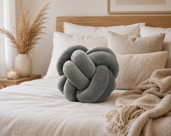 Salbei Knotenkissen Dekokissen Knoten Kissen Moderne Wohndeko Sofakissen Wohnzimmer Schlafzimmer Design Geschenk Idee