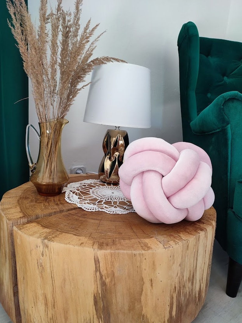 Knot Pillow Pink Knot Pillow Knot Cushion Knot Cushion Etsy