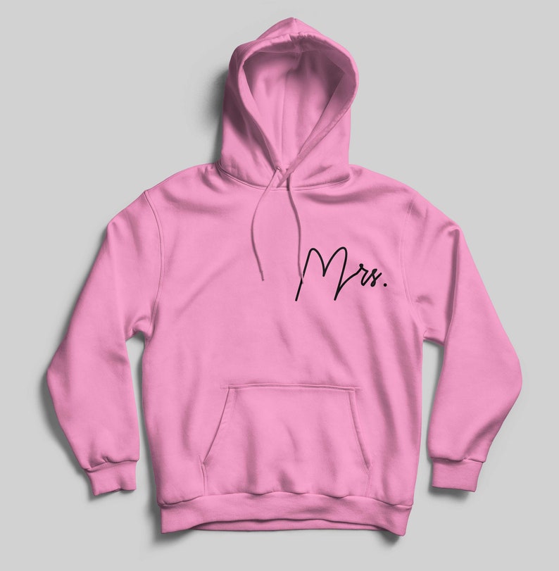 Sudadera Mr Mrs, sudadera con capucha para parejas, pareja a juego, sudadera para parejas, sudadera de luna de miel a juego, regalo del 1er aniversario para esposa imagen 7