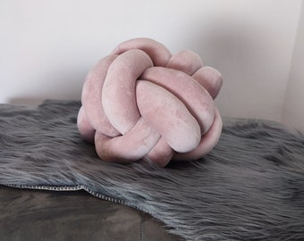 Knot Pillow Dirty Pink Knot Pillow Modern Knot Pillows Dusty Pink Knot Pillow Knot Cushion Pink Flat Pillow Decorative Cushion Etsy
