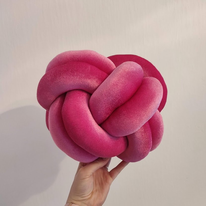 Knot Pillow Pink Knot Pillow Knot Cushion Knot Cushion Etsy