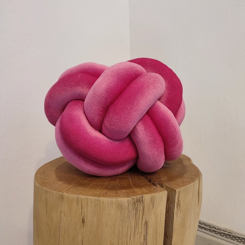 Knot Pillow Pink Knot Pillow Knot Cushion Knot Cushion Etsy