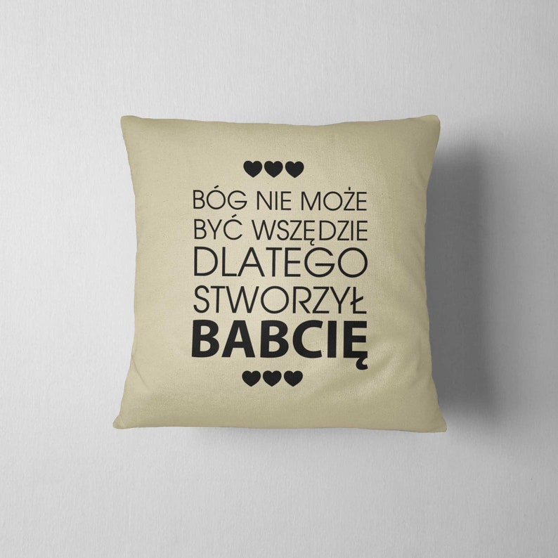 Stworzył Babcię, Pillow, Cushion, Sofa Pillow image 2