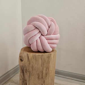 Pink Knot Pillow: Soft Decorative Cushion, Home Decor Accent