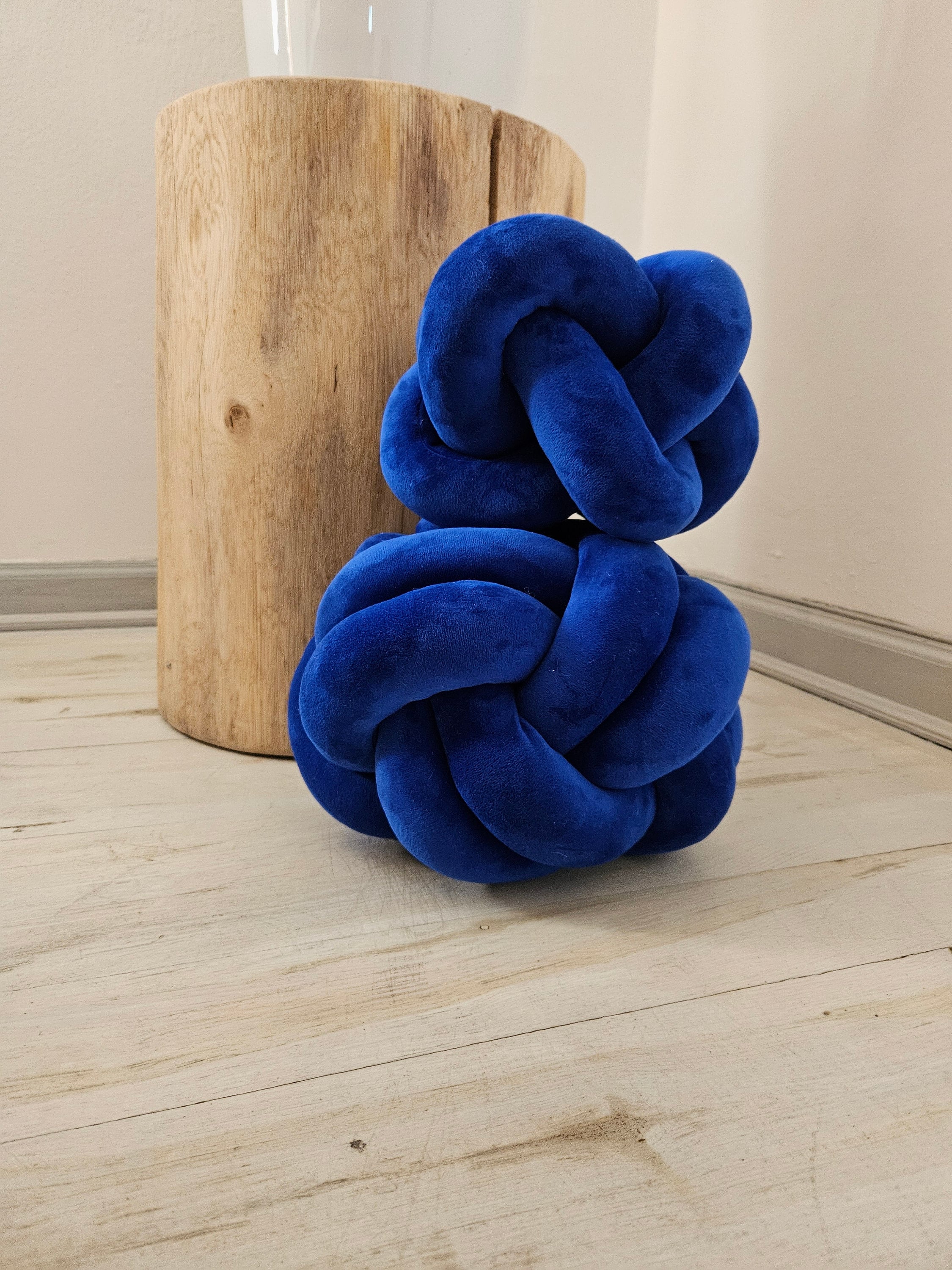 Set of Two Knot Pillows Blue Knot Pillow Knot Cushion Two Knot Blue Pillow Large Knot Pillow Large Floor Pillow Blue Knot Etsy