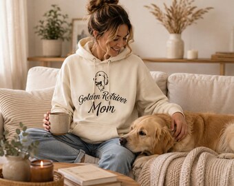 Labrador Mom Hoodie, Labrador Retriever Sweatshirt, Dog Mom Gift for Women, Lab Lover Hoodie, Golden Lab Mom Pullover, Dog Lover Gift