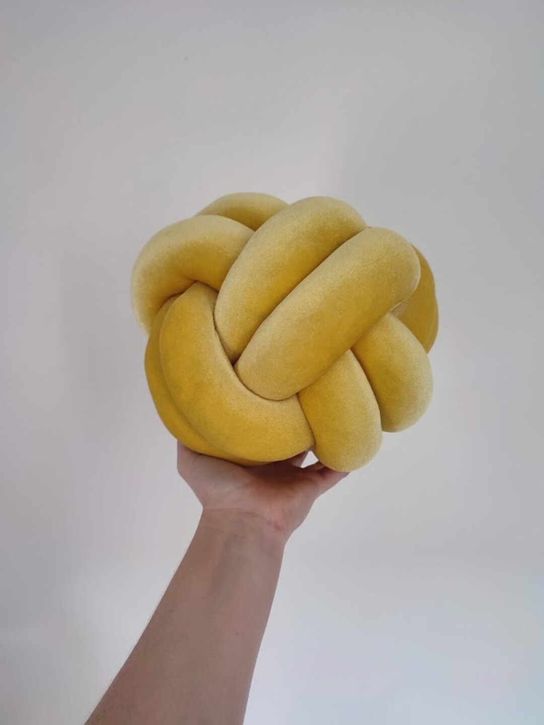 Knot Pillow, Knot Yellow Pillow, Modern Knot Pillows, Knot Cushion