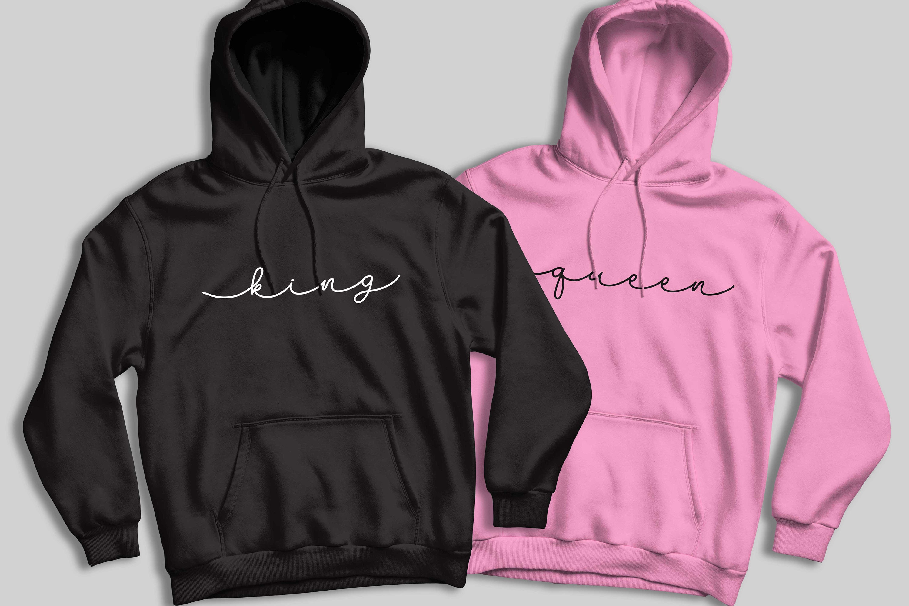 King Queen King and Queen Hoodies Couple Hoodies Couple -  Israel