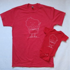 Red Wisconsin Home Adult T-shirt