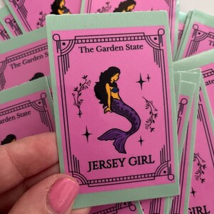 Adesivo ou ímã para cartas de tarô Jersey Girl
