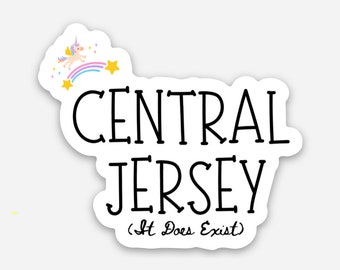 Central Jersey (it does exist) Sticker or Magnet