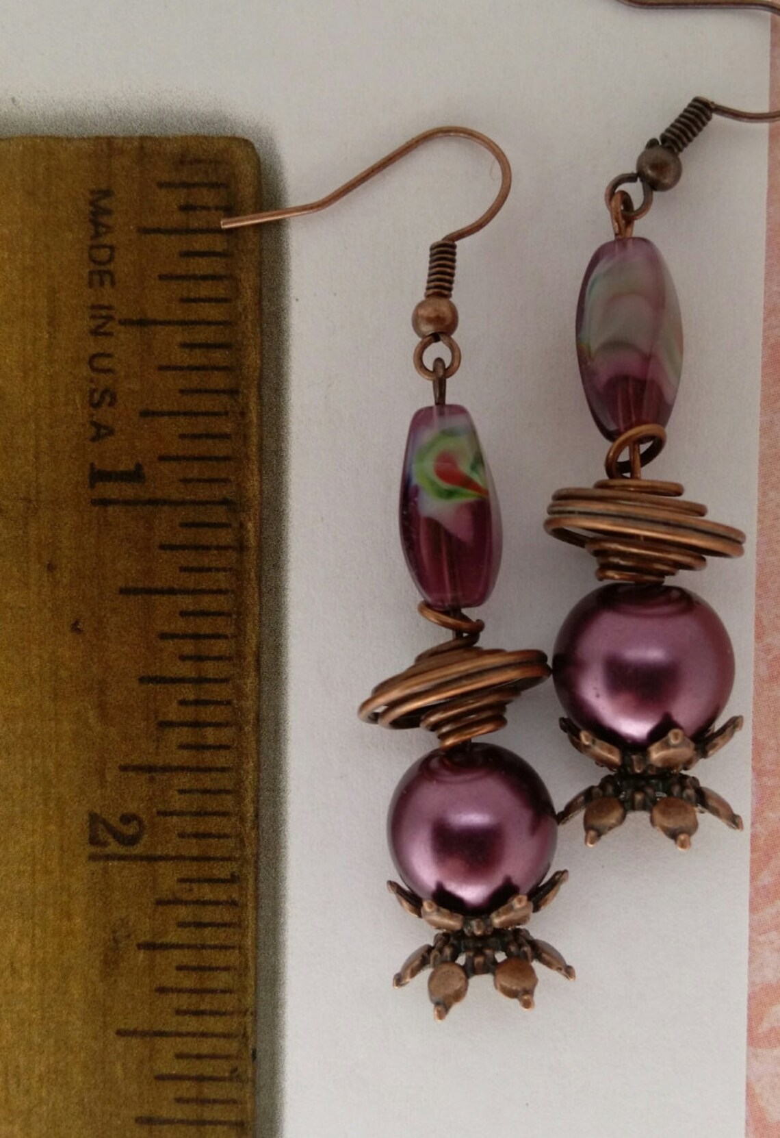 metallic pearl earrings