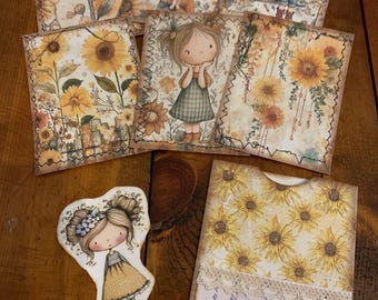 Sunflower Junk Journal Pocket