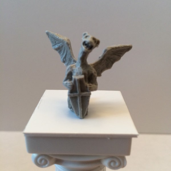 Detailed Miniature Gargoyle for Dollhouse Decorations and other Fantasy Myth Diorama projects