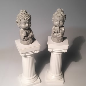 NEW! Miniature Plastic Gothic Zen Buddha Statue - Dollhouse / Gothic / Mythical / Fantasy / Zen Garden Diorama Decorations - 1:12 Scale