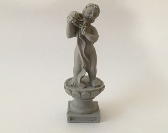 Beautiful Miniature Gothic Victorian Cherub Statue for Gothic Mythical Fairytale Renaissance Dollhouse/Diorama Projects