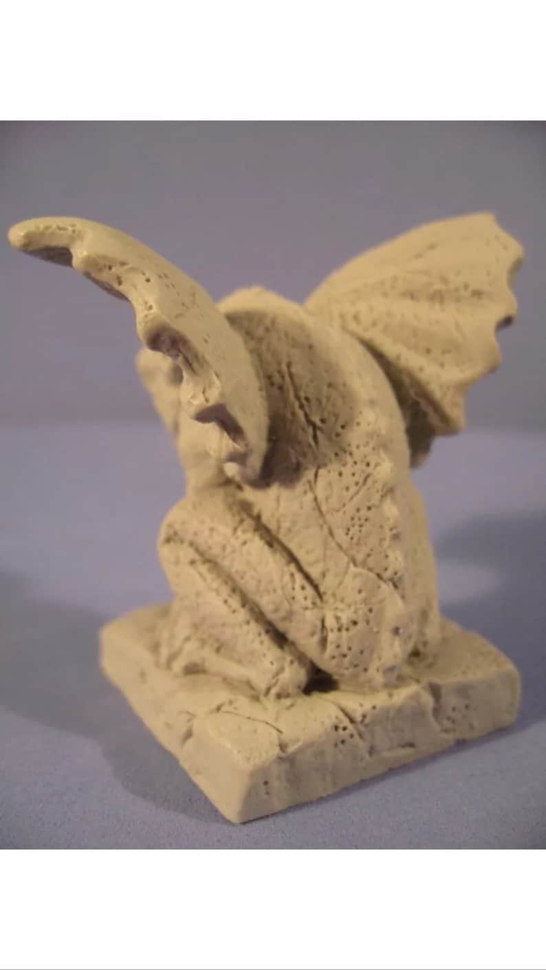 New Miniature Gargoyle Statue Diorama / Dollhouse Figure Etsy
