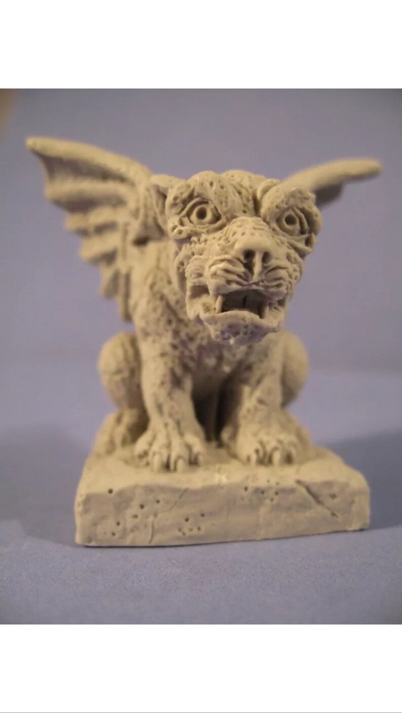 New Miniature Gargoyle Statue Diorama / Dollhouse Figure Etsy