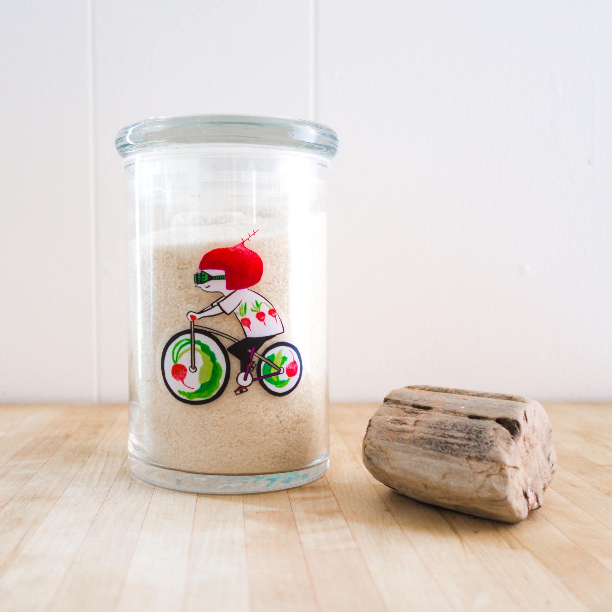 Radish Rider Sticker Bike Rider Sticker Hand Drawing Clear - Etsy