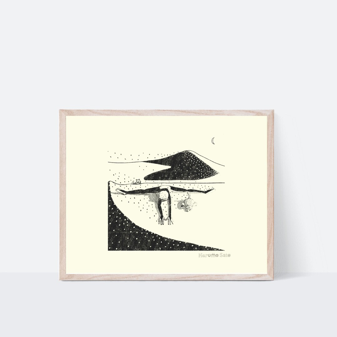 Desert | Meditation Yoga Poster | Minimalist | Monochrome | Nature Wall ...