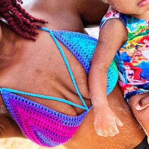 Crochet Bikini Top, Crochet Swim Suit, Festival Halter Top, Crochet Bikini, Crochet Halter Top, Adult Crop Top, Fringe Crop Top, Crop Top