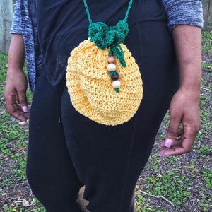 Pineapple Pouch, Pineapple Bag , Hip Bag, Small Cross body Bag