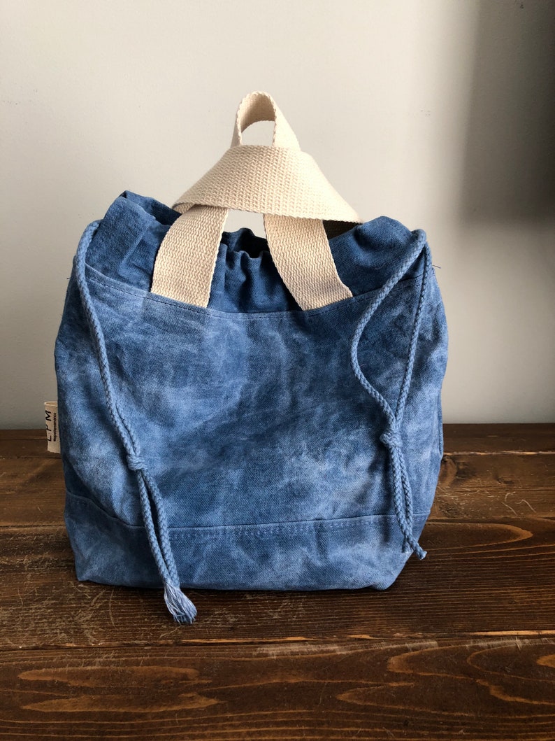 Waxed canvas project bag knitting bag handbag sac tricot Etsy