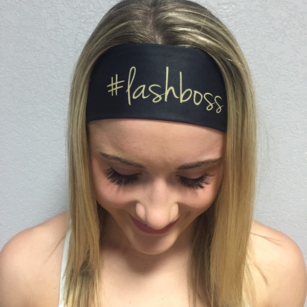 Younique Lash Boss headband #lashboss that ties- great for workout running yoga everyday -bathing suit material soft-stays in place-washable