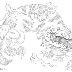 Cat Fish Printable Coloring page