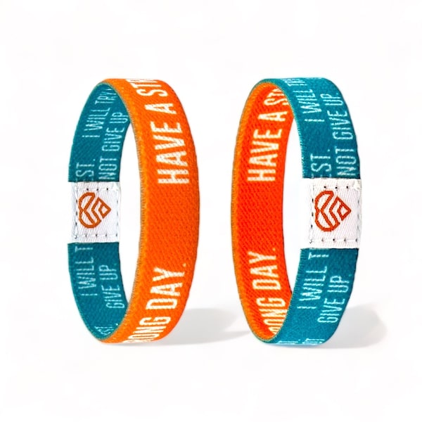 Youth/Children's Reversible Wristband - Growth Mindset, Motivation, Mental Health, Personal Development, Empowerment, Positivity