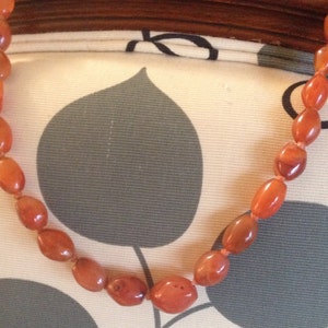 Agate Orange Bead Necklace