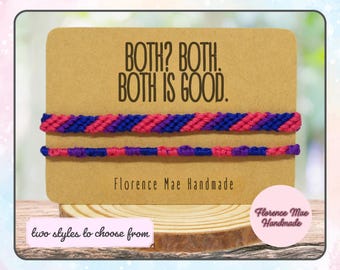 Bisexual Pride Bracelet | Anklet | Wristband | Jewelry [pride gift, bi flag, gay pride gift, LGBTQ, bisexual birthday, pansexual pride]